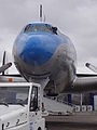 Breitling Super Constellation - Star of Switzerland - closeup front with pilot at the 2007 Paris Air Show