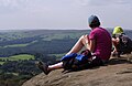 2012-09-09 12:26 A family picnicing at Brimham Rocks.