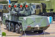 English: SAM Buk-MB3K. 10th international exhibition of arms and military machinery Milex-2021 (23-26 June 2021). Minsk, Belarus Русский: Бук-МБ3К. 10-я международная выставка вооружения и военной техники Milex-2021 (23-26 июня 2021). Минск, Беларусь