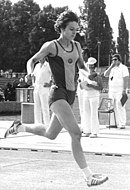 Die Olympiasiegerin von 1988 Sigrun Grau, frühere Sigrun Wodars, scheiterte als Fünfte des zweiten Halbfinals