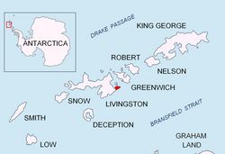 Разположение на полуостров Бургас, Южни Шетлъндски острови