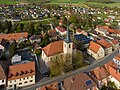 * Nomination Catholic parish church St.Jakobus in Burgwindheim, aerial view. --Ermell 08:53, 27 April 2023 (UTC) * Promotion  Support Good quality. --BigDom 09:53, 27 April 2023 (UTC)