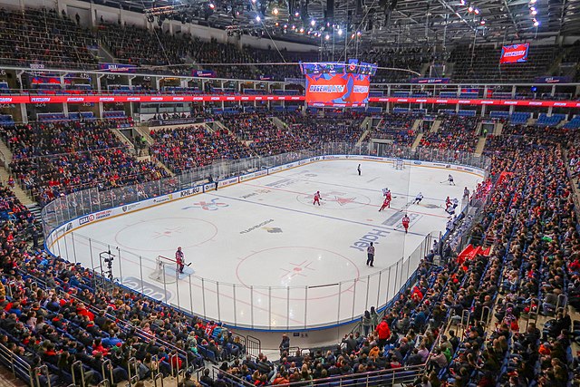 KHL match between CSKA Moscow and Dynamo Moscow at CSKA Arena, Moscow