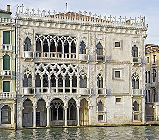 Ca dOro palace and art gallery in Venice, Italy