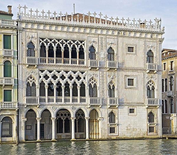 Ca' d'Oro on the Grand Canal, 1428–30.
