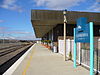 The tracks and platform at Canberra railway station in 2007