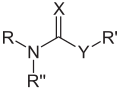 Deutsch: Allgemeine Struktur der Carbamate English: Generic structure of Carbamates