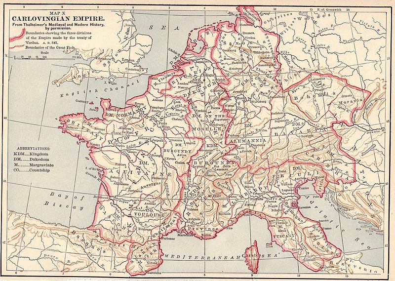 صورة:Carolingian Empire map 1895.jpg