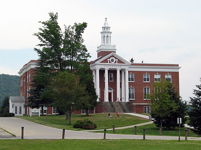 Castleton University is located in Castleton, Vermont within Rutland County