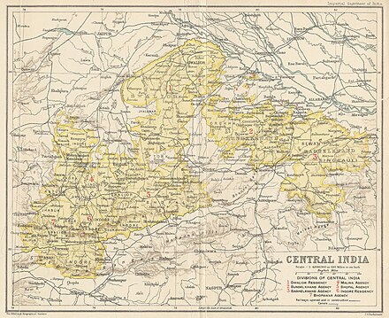 Central India Agency Map