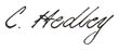 firma de Charles Hedley