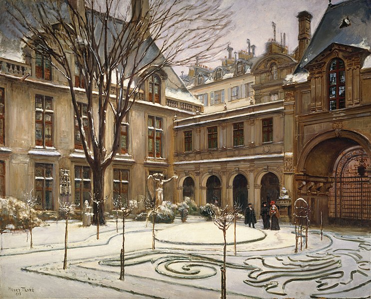 File:Charles Henry Tenré - Le jardin du musée Carnavalet , effet de neige - P574 - Musée Carnavalet.jpg