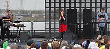 Chvrches performing at Sasquatch! Music Festival in 2013