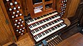 Console de 4 claviers du grand orgue Cavaillé-Coll de la cathédrale Sainte-Croix d'Orléans (France).