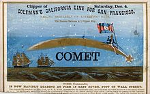 Sailing card Clipper ship Comet (1851) sailing card.jpg