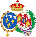 Coat of Arms of Antoine and Luisa Fernanda of Spain, Duke and Duchess of Montpensier.svg