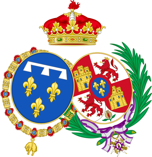 File:Coat of Arms of Antoine and Luisa Fernanda of Spain, Duke and Duchess of Montpensier.svg