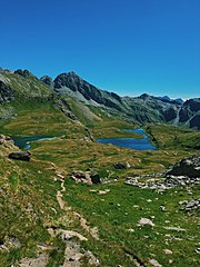 Colle Palasinaz (2,668 m [8,753 ft]), a pass in the Pennine Alps, located in the Aosta Valley between the municipalities of Brusson and Ayas.