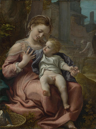 <i>Madonna of the Basket</i> (Correggio) 16th-century panel painting