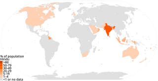<span class="mw-page-title-main">Hinduism by country</span> Hindu citizens in various countries
