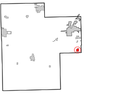 Creek County Oklahoma incorporated and unincorporated areas Mounds highlighted.svg