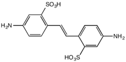 Structural formula of 4,4'-diaminostilbene-2,2'-disulfonic acid