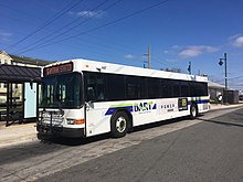 DART First State bus 447 at the Newark Transit Hub on the Route 6 line DART First State bus 447 at Newark Transit Hub.jpg