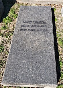 David Trainer gravestone in Chester Rural Cemetery David Trainer Gravestone.jpg