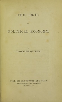 Logic of political economy, 1844