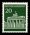 Briefmarke einer Dauerserie der Deutschen Bundespost, Ausgabe ab 1966