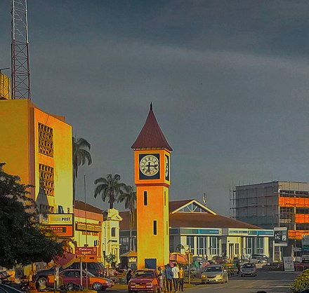 Clock in Kumasi, Ghana, set to GMT.