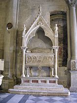 Ambito toscano, Monumento funebre del beato Gregorio X (1300 - 1310), marmo; Arezzo, Cattedrale dei Santi Pietro e Donato