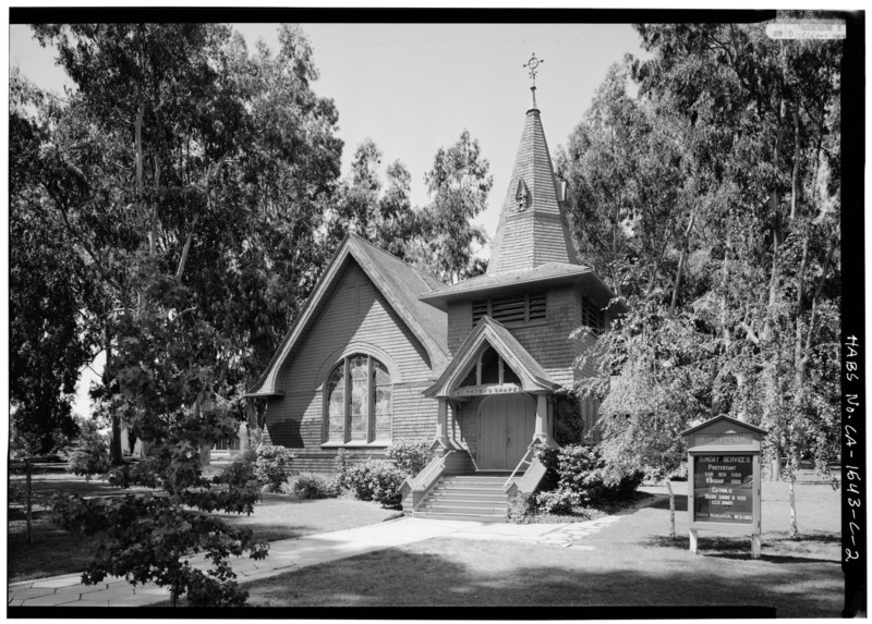 File:EXTERIOR, SOUTHEAST VIEW - Mare Island Naval Shipyard, St. Peter's Chapel, Walnut Street and Cedar Parkway, Vallejo, Solano County, CA HABS CAL,48-MARI,1C-2.tif