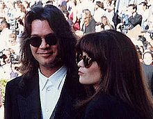 Van Halen and his first wife, Valerie Bertinelli, in 1993 EddieVanHalenatEmmys.jpg