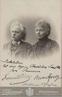 Grieg and Nina Hagerup (Grieg's wife and first cousin) in 1899