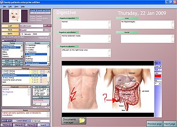 An electronic medical record example