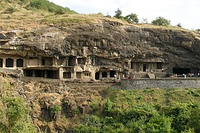 Ellora Caves, India, Rock-cut monastery temple caves.jpg