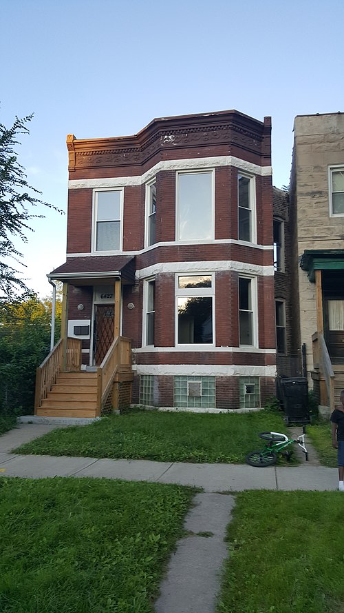 The Chicago two-flat at 6427 S. St. Lawrence Avenue where Emmett Till lived with his mother in mid-1955