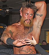Amore at an NXT live show in February 2015 Enzo Amore NXT.jpg