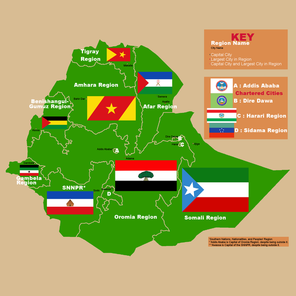 File:Ethiopian Region Map with Capitals and Flags.png