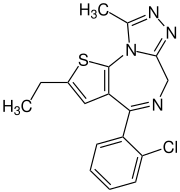 Structural formula of Etizolam