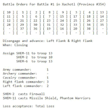 Example player orders in email format for a portion of a turn in the game Hyborian War. Example email Battle Orders for Invasion in Xachotl Province in the game Hyborian War.gif