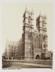 Westminster Abbey's western facade with two towers