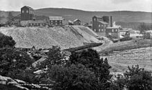 The Franklin Furnace mines and processing plant of the New Jersey Zinc Company in Franklin Borough (circa 1890–1901). Zinc mining brought thousands of Irish, South American, and Eastern European immigrants to Sussex County in the late 19th and early 20th centuries.