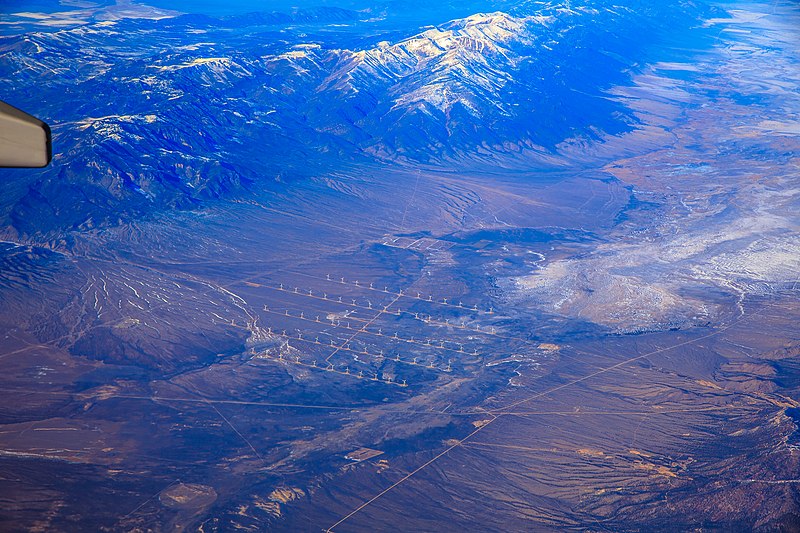 File:From the air - Miami - Chicago - San Francisco - Vancouver - wind farm(66) just W of Wheeler Peak, Grand Basin Nat Park, Nevada (12260221324).jpg