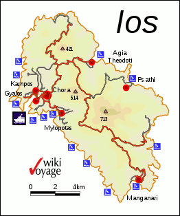 Kaart van Ios