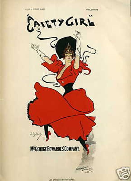 A Gaiety Girl (1893) was one of the first hit musicals.