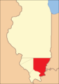 Gallatin County created in the Illinois Territory period between 1812 and 1815 