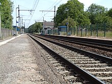 Vue depuis les quais de la gare.