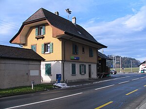 Three-story building next to road